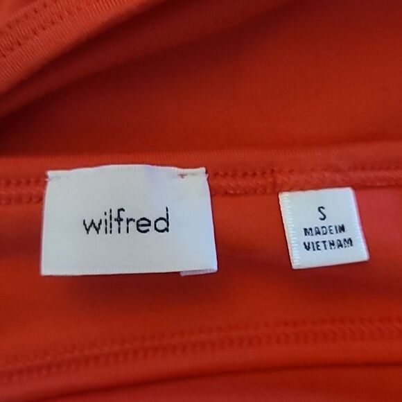 Aritzia Wilfred One-Shoulder Midi Knit Dress Red Size S - Picture 8 of 12